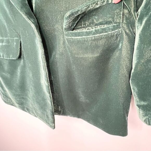 NWT Old Navy Emerald Green Velvet Party Blazer Small - Picture 3 of 12